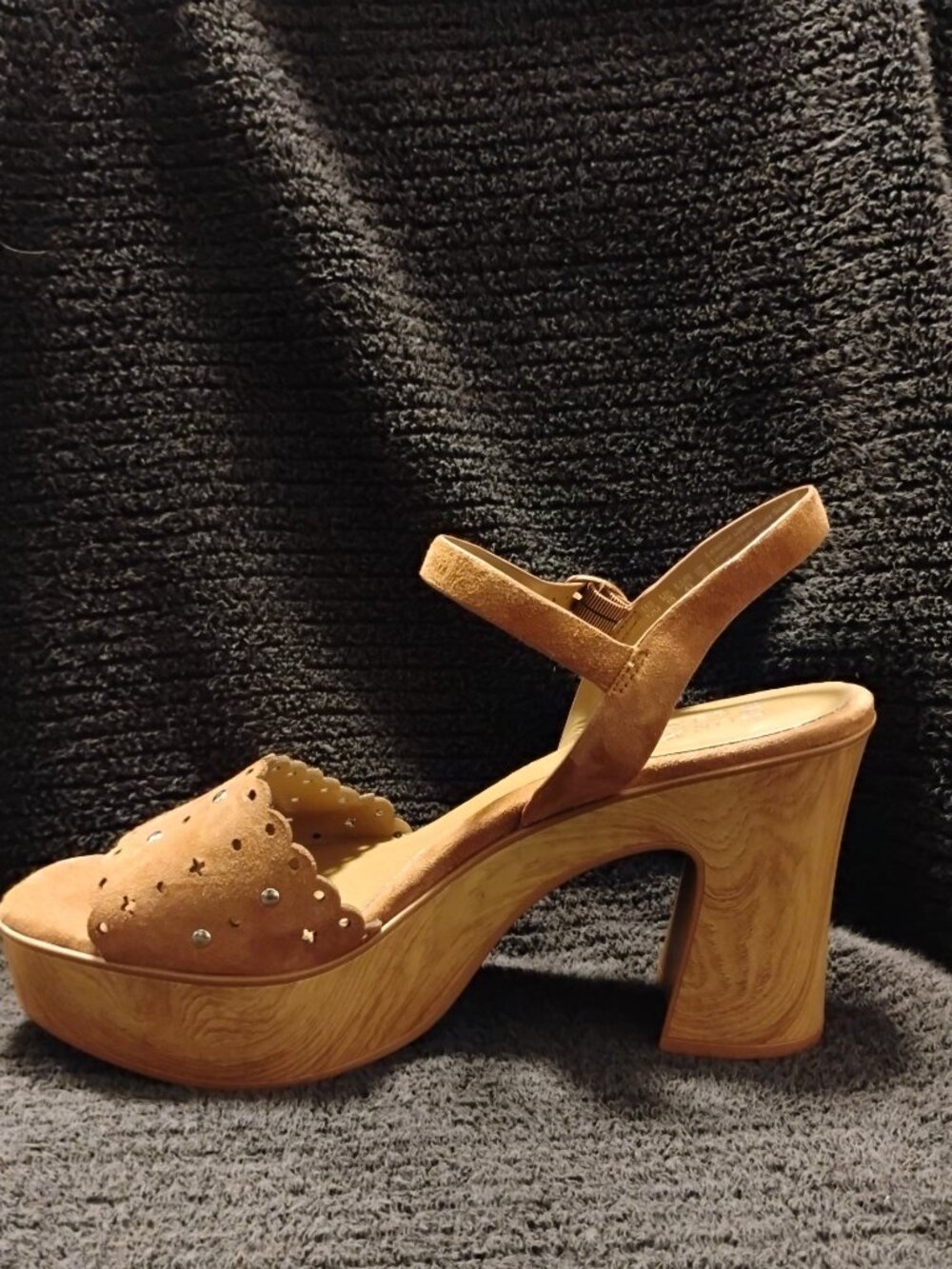 Naturalizer Women's Kira Block Heel Square Toe Platform Sandals in Brown size 12 - Picture 6 of 16